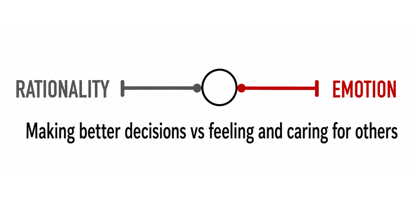 Rationality vs Emotion — Making better decisions vs feeling and caring for others